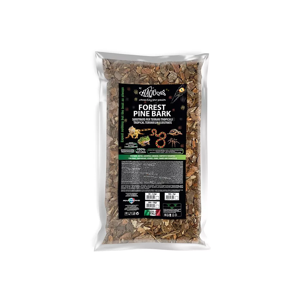 Haquoss | Forest Pine Bark | Fenyőkéreg talaj terráriumi hüllők és kétéltűek számára - 5 L