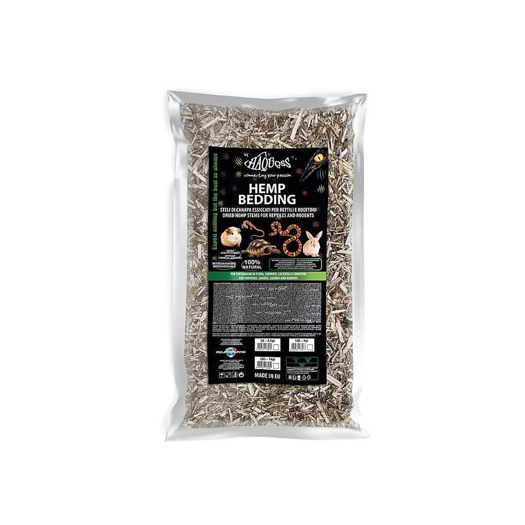 Haquoss | Hemp Bedding | Természetes kender alom kisemlősöknek és hüllőknek- 10 L