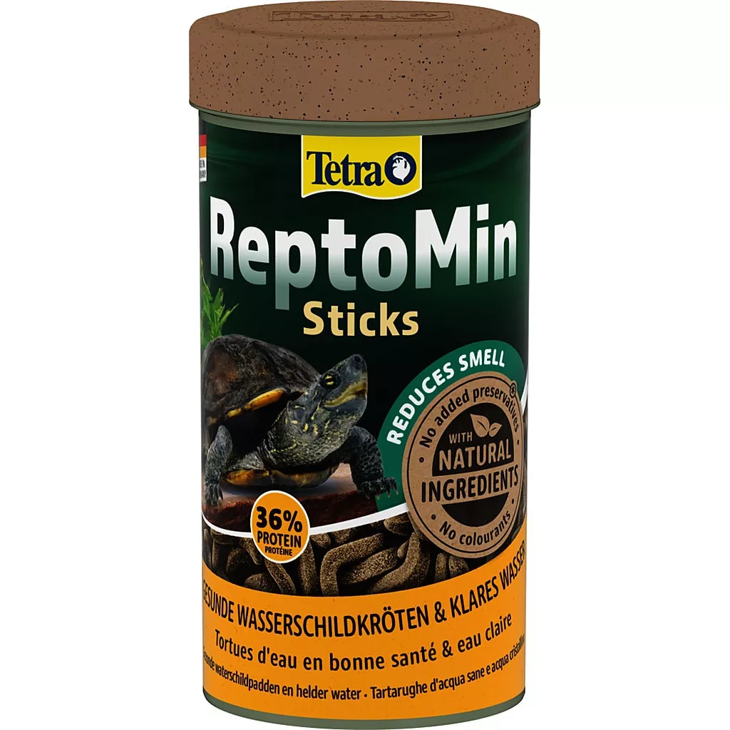 Tetra | ReptoMin Sticks | Teljes értékű pálcikás főeleség vízi teknősök számára – 100 ml