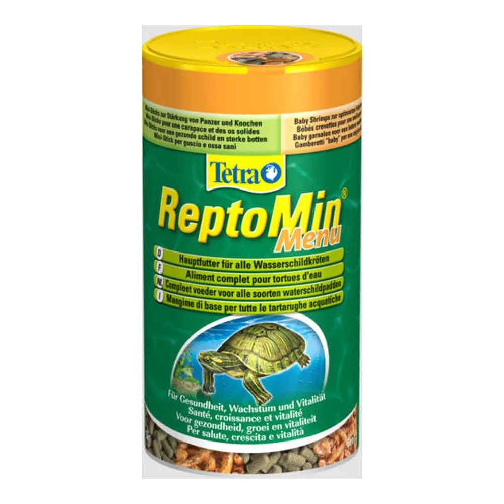 Tetra | ReptoMin Menu | Négykomponensű főeleség vízi teknősöknek – 250 ml