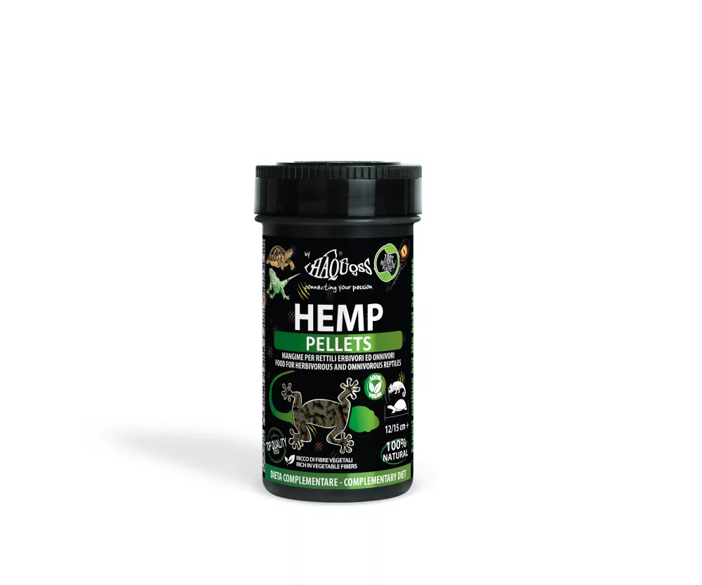 Haquoss | Hemp Pellets | Természetes kender táp növényevő hüllőknek - 250 ml