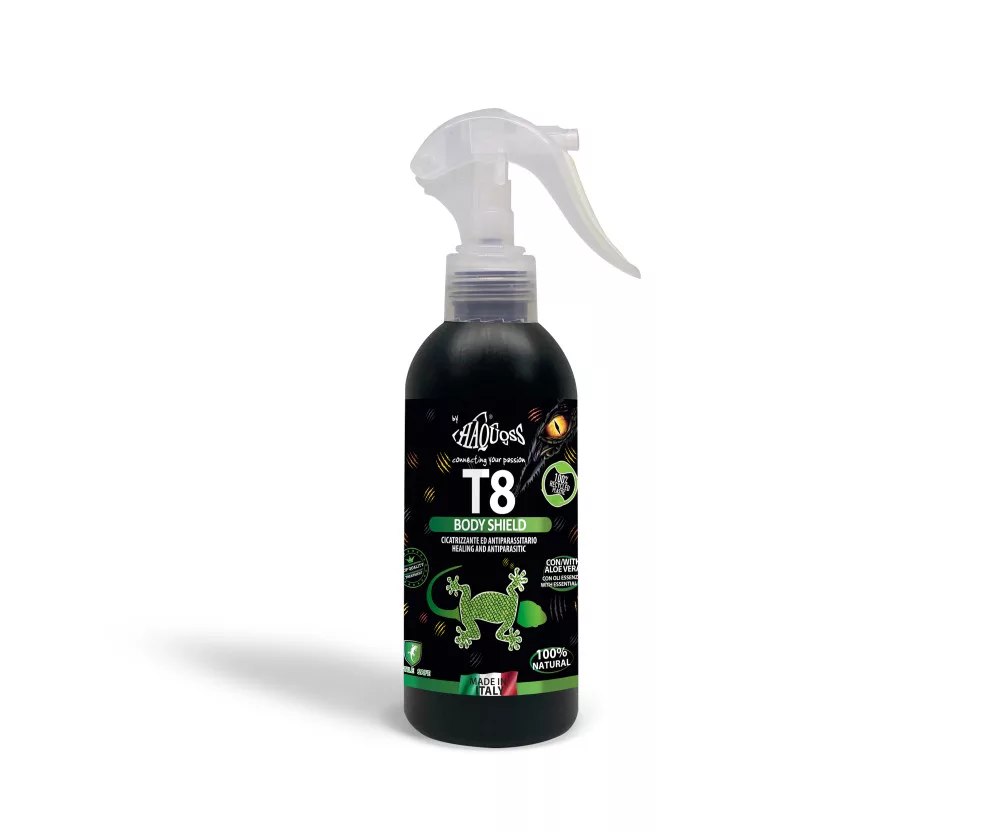 Haquoss | T8 Body Shield Spray | Természetes sebápoló és bőrápoló hüllőknek - 250 ml
