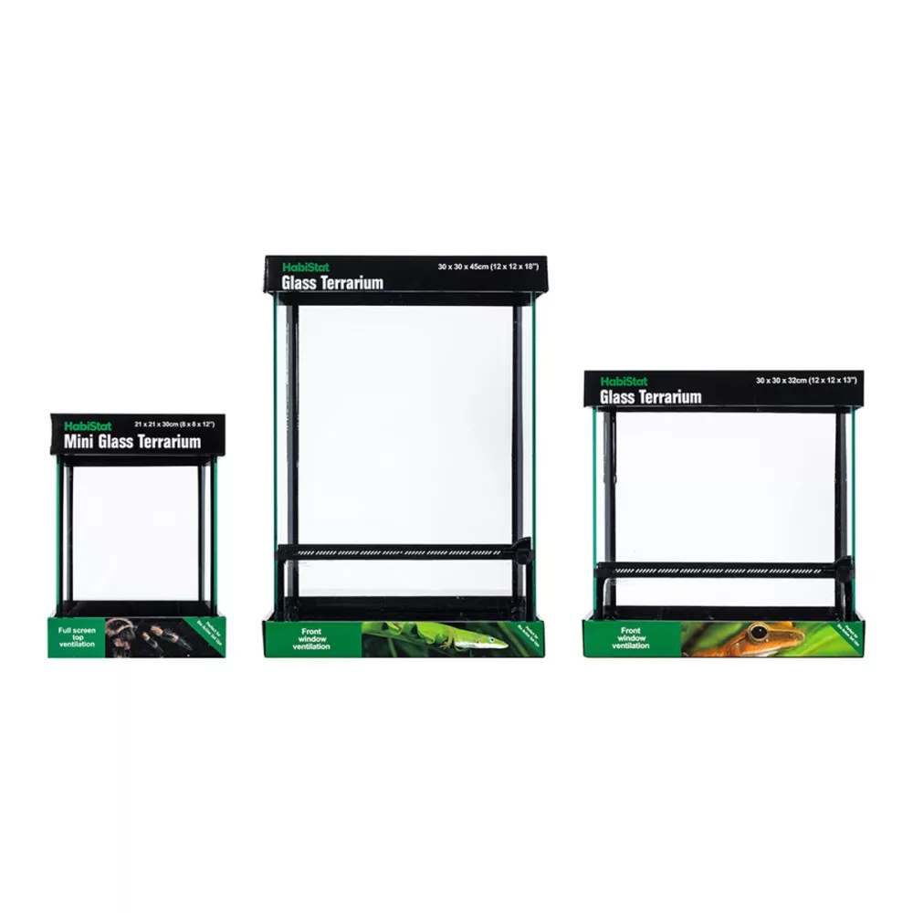 HabiStat | Glass Terrarium | Üveg terrárium kis testű hüllőknek és kétéltűeknek – 20×20×30 cm - Image 7