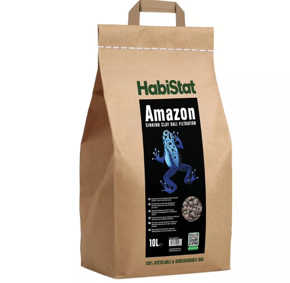 HabiStat | Amazon Sinking Clay Ball | Süllyedő agyaggolyók terráriumi élőhely stabilizálásához hüllők és kétéltűek számára - 10 L