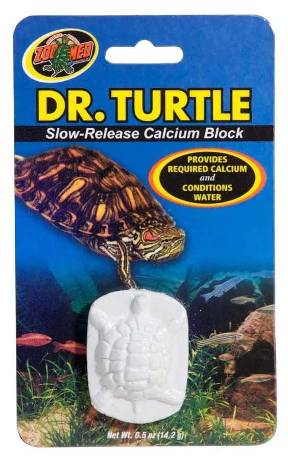 Zoo Med Dr. Turtle | Lassú oldódású kalcium blokk és vízkondicionáló vízi teknősöknek – 14 g