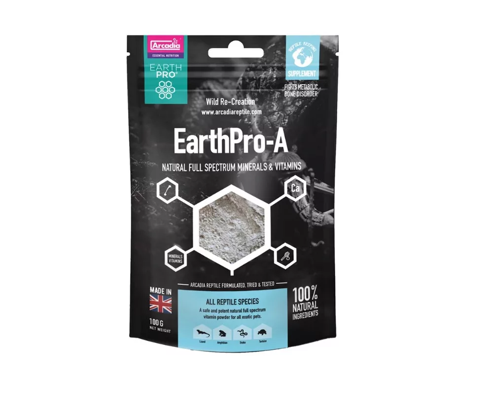 Arcadia | EarthPro A | Vedléssegítő komplex B-vitamin hüllők számára – 100 g