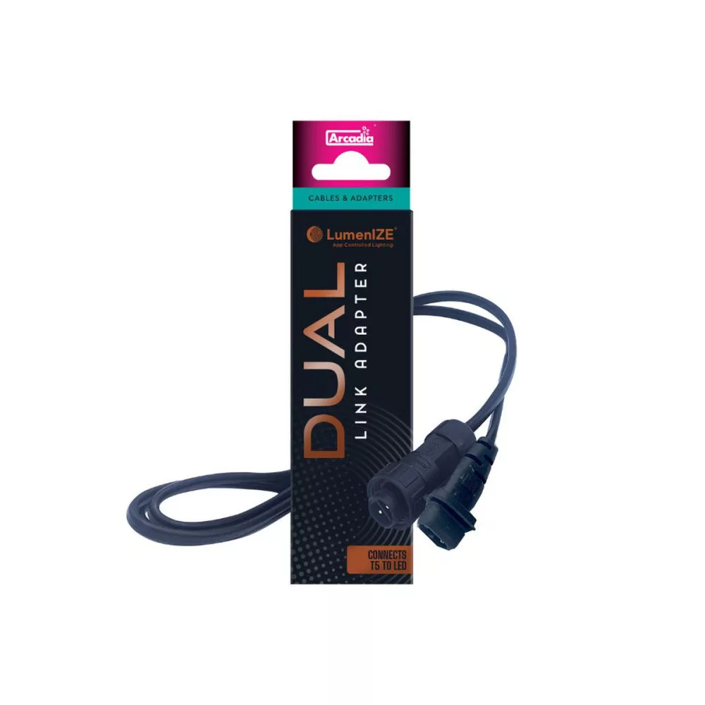 Arcadia | Lumenize T5-to-LED Link Cable | Összekötő kábel Lumenize Pro T5 és LED rendszerekhez terráriumi világítástechnikai kiegészítő – 120 cm