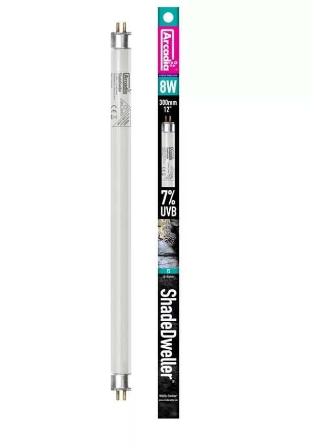 Arcadia | Shadedweller UVB Lamp | UVB fénycső D3-vitamin árnyékkedvelő hüllők számára 7% – 8 W/30 cm