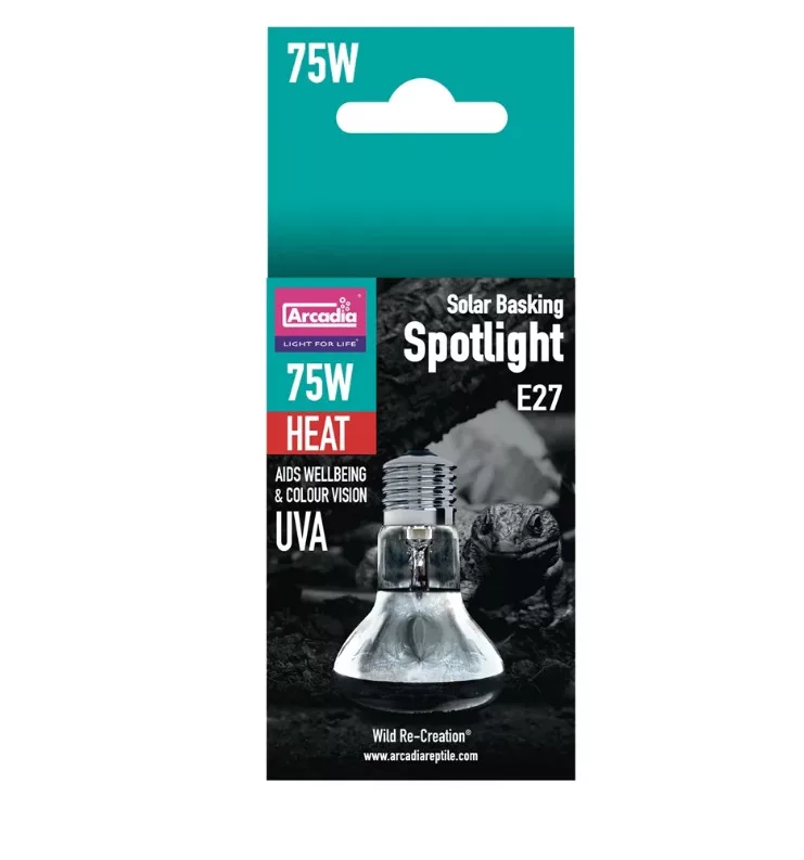 Arcadia | Solar Basking Spotlight | Intenzív UVA melegítő izzó hüllők terráriumába - 75 W