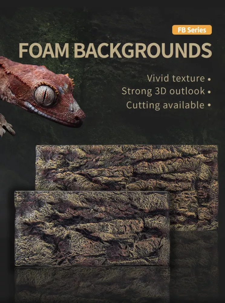 Repti Zoo | Természetes sziklahatású 3D terrárium háttér – 90 x 45 cm - Image 2