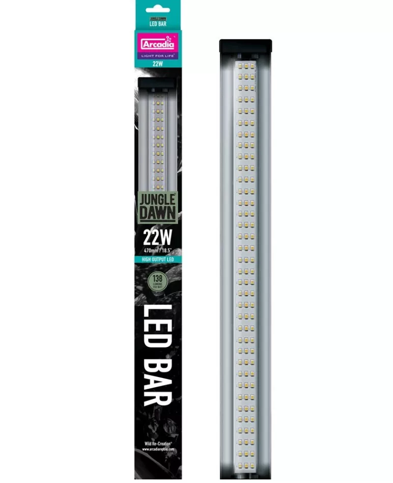 Arcadia | Jungle Dawn LED Bar | Teljes spektrumú LED-világítás növények és terráriumi hüllők számára - 22 W/47 cm